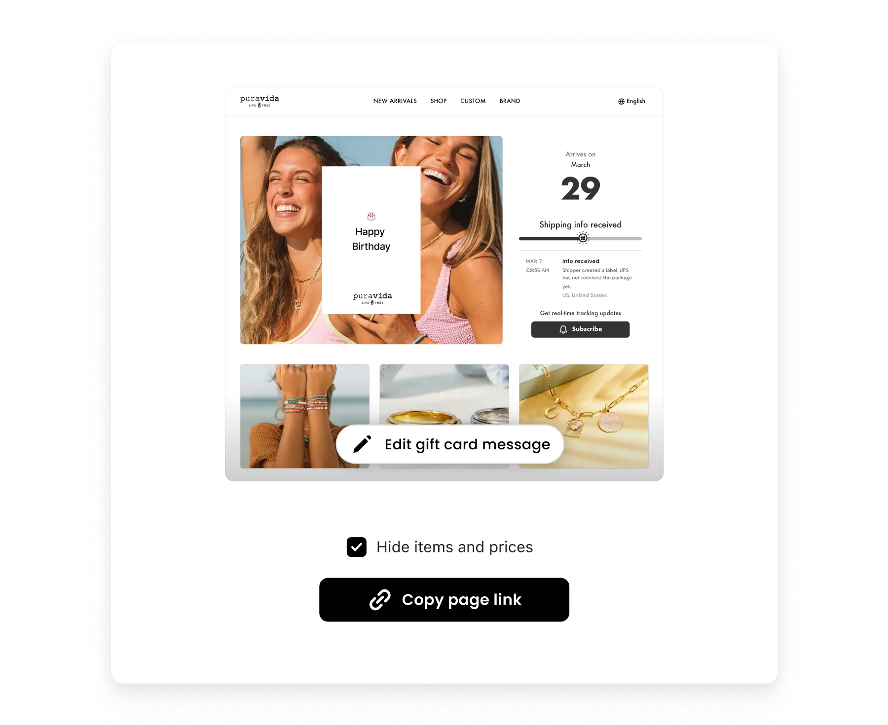 create special gift tracking experiences
