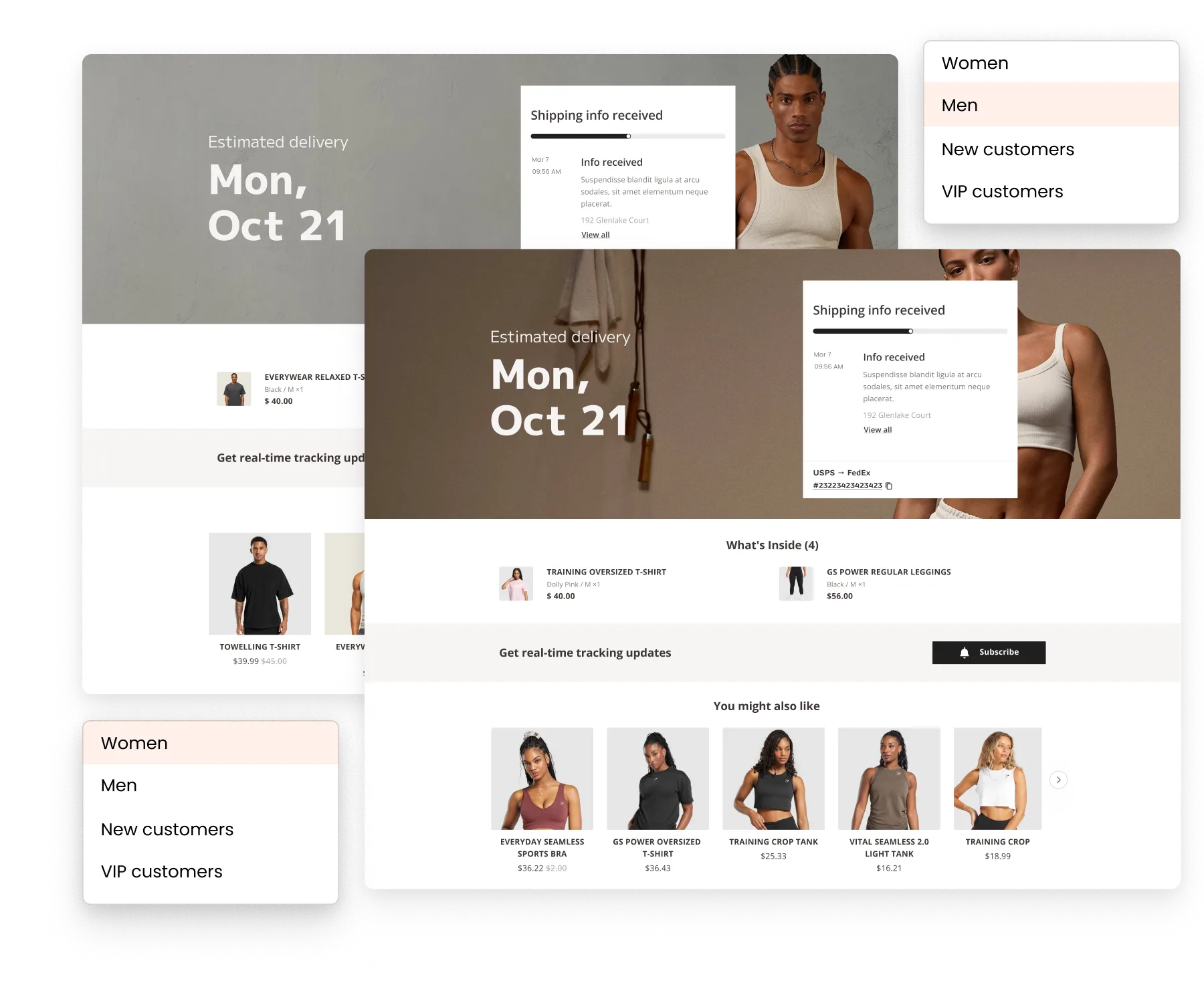increase repeat purchases via emails and tracking pages