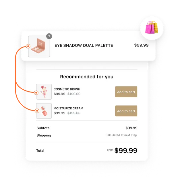 Display smart product recommendations