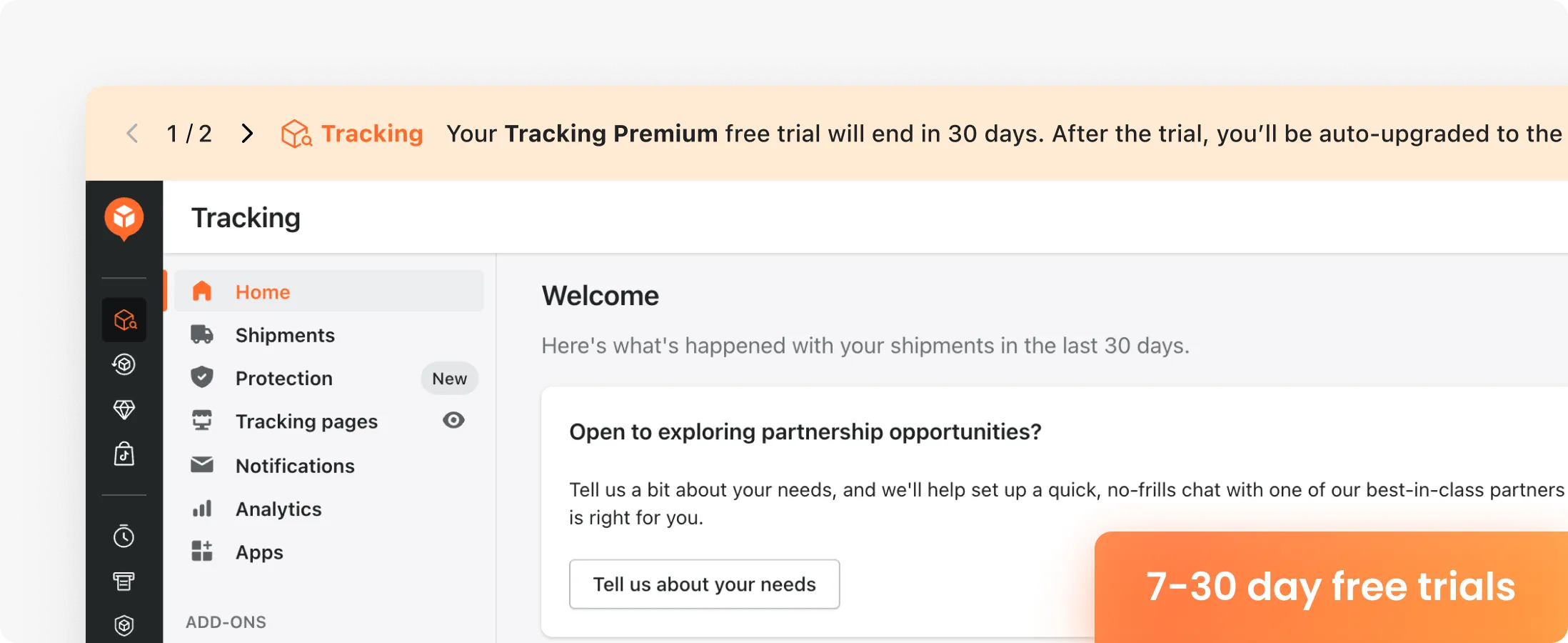 tracking admin exmaple