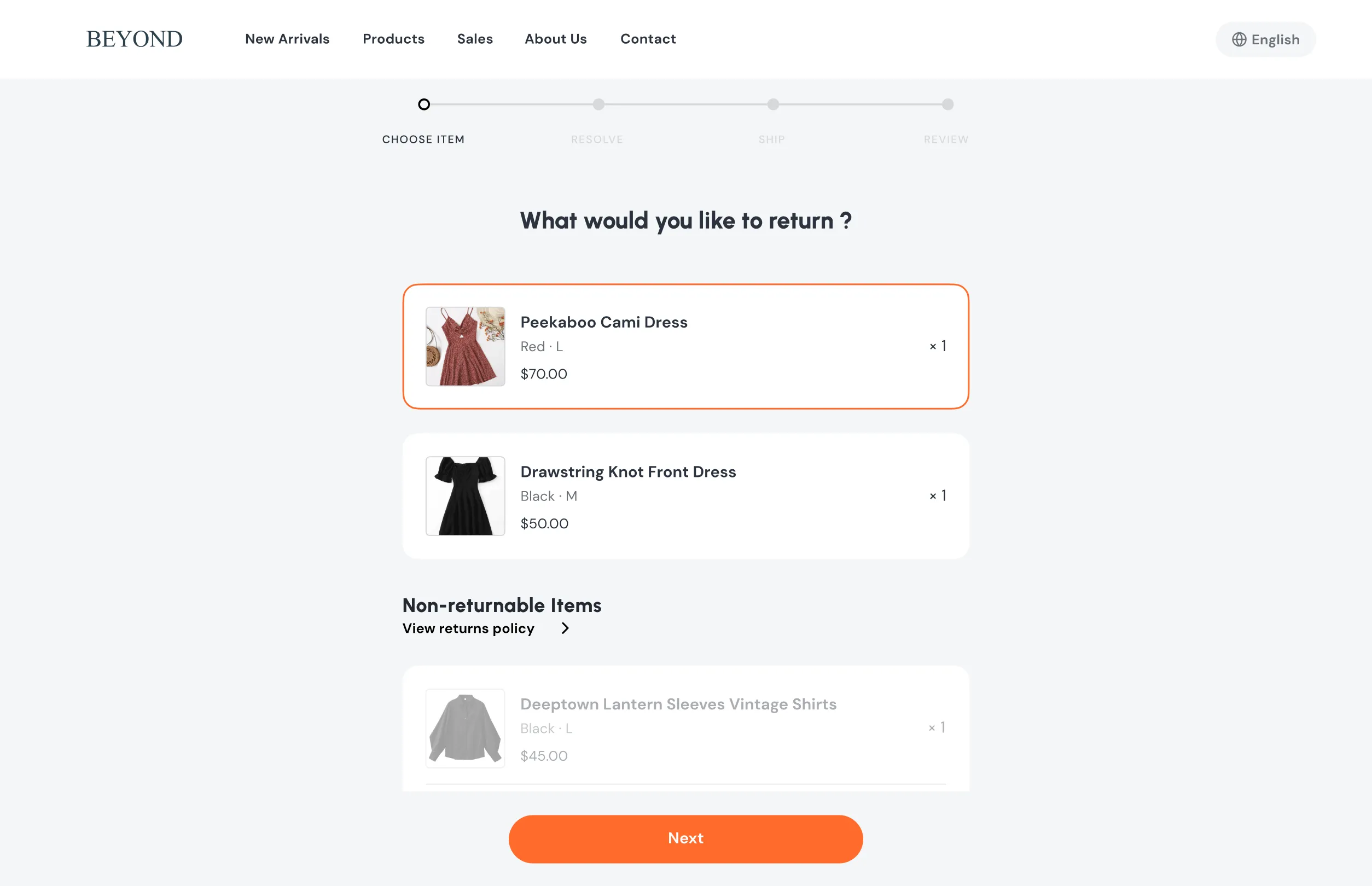 Improve the returns experience