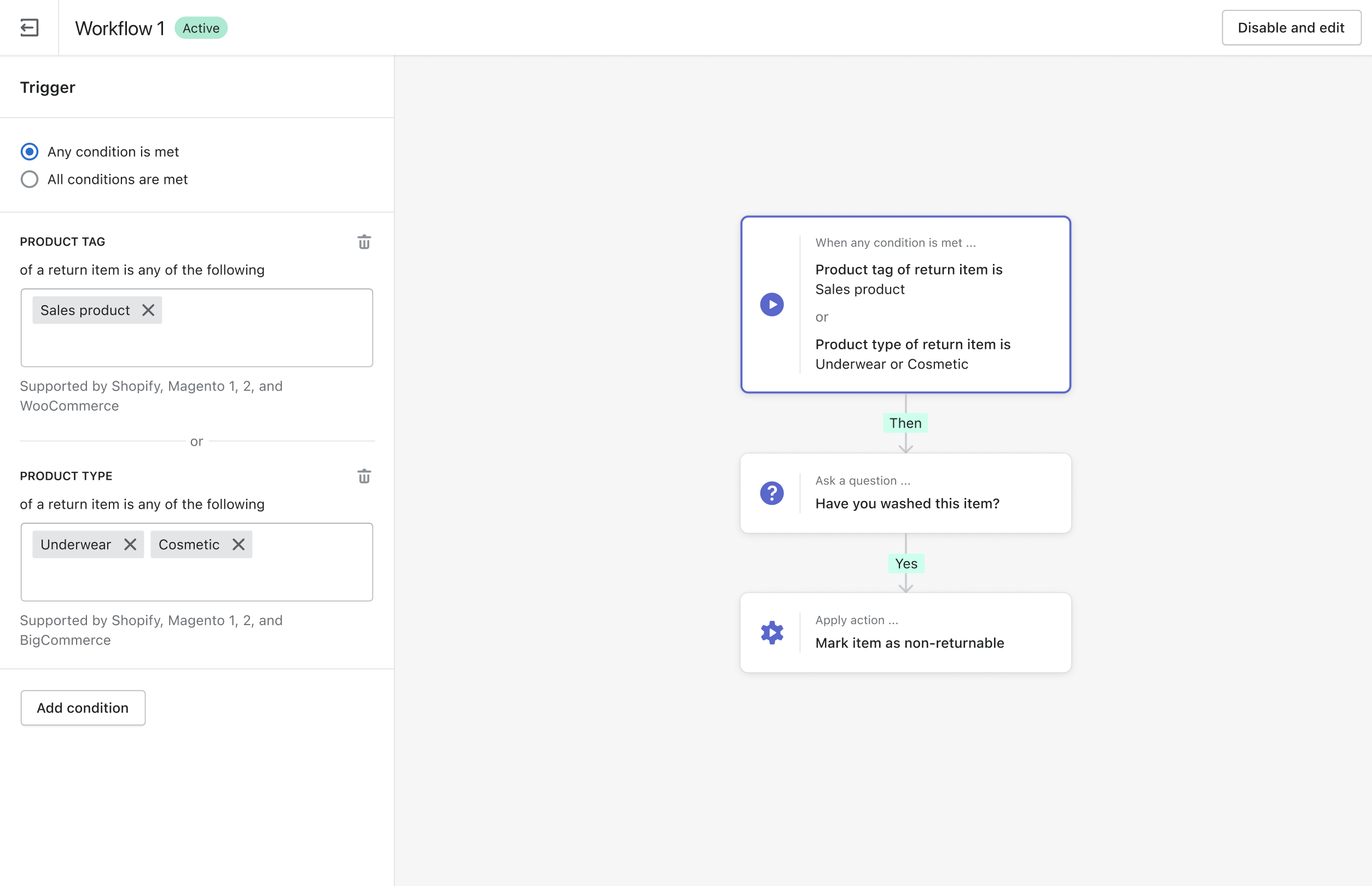 AfterShip Returns portal showing resolution paths that keep revenue in-store