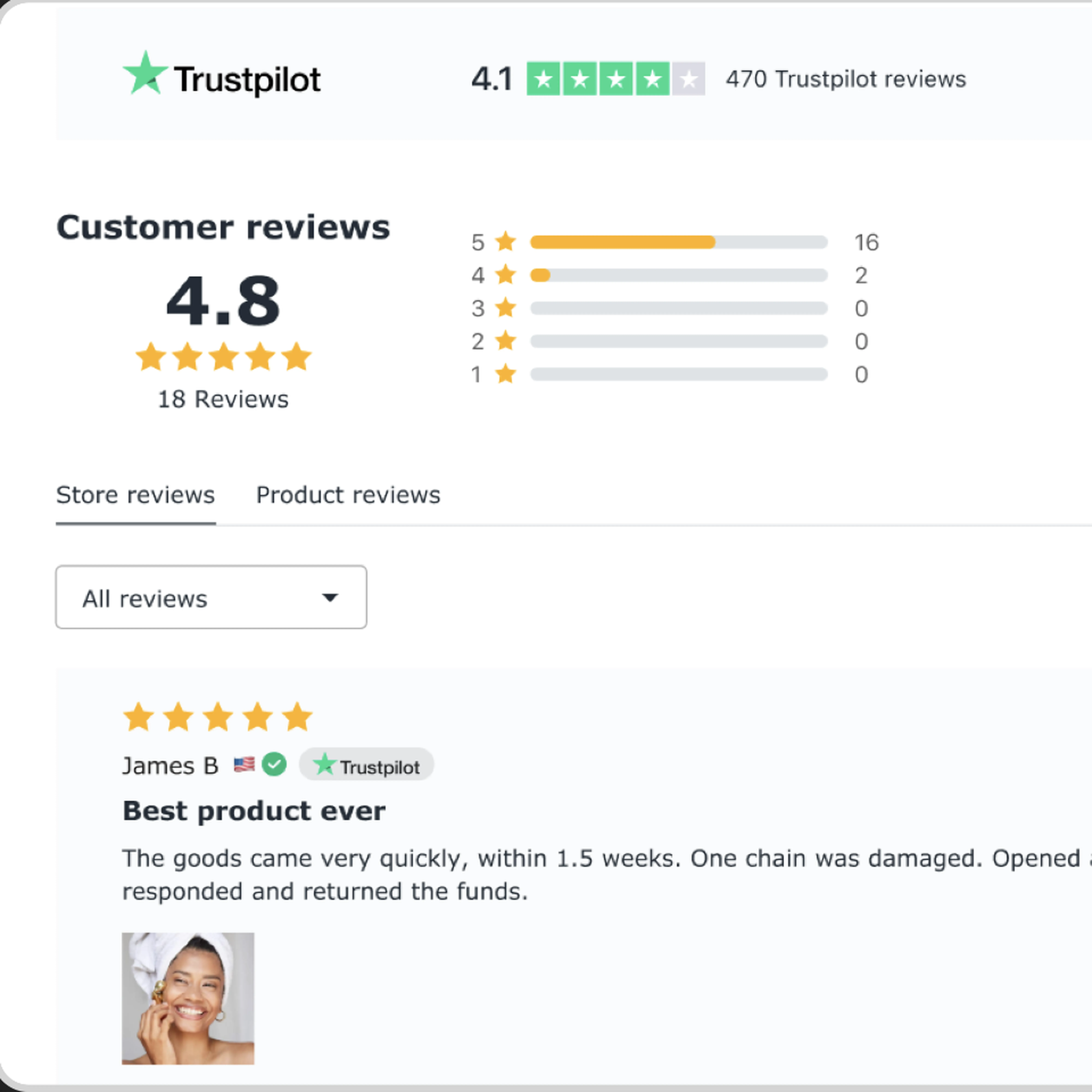 Trustpilot integration image 3