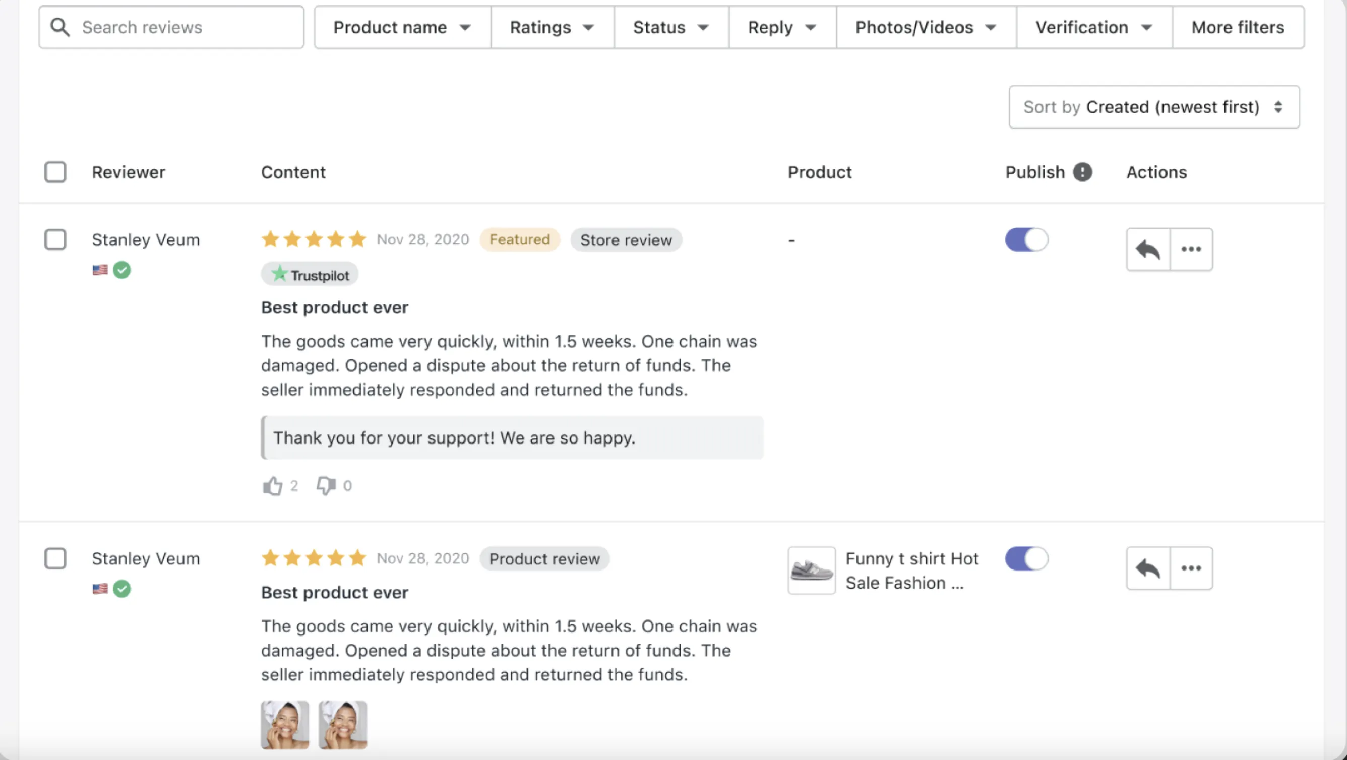 Trustpilot integration image 2