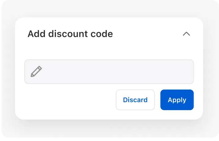 Forgot a discount code illustration