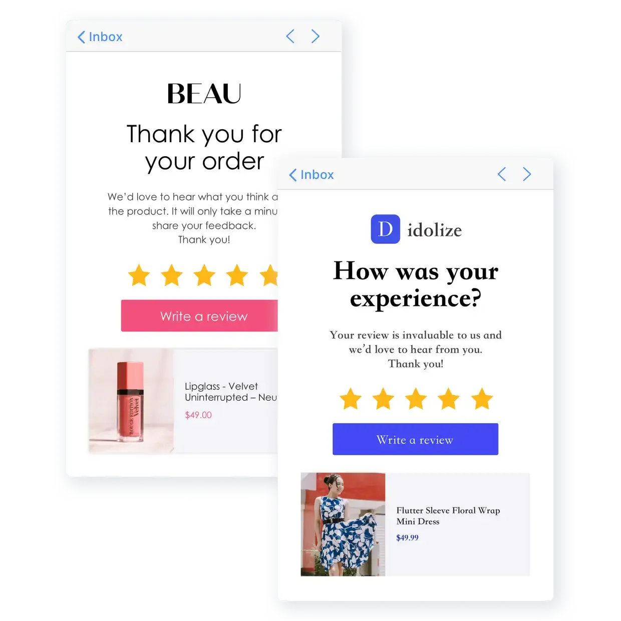 Review request emails
