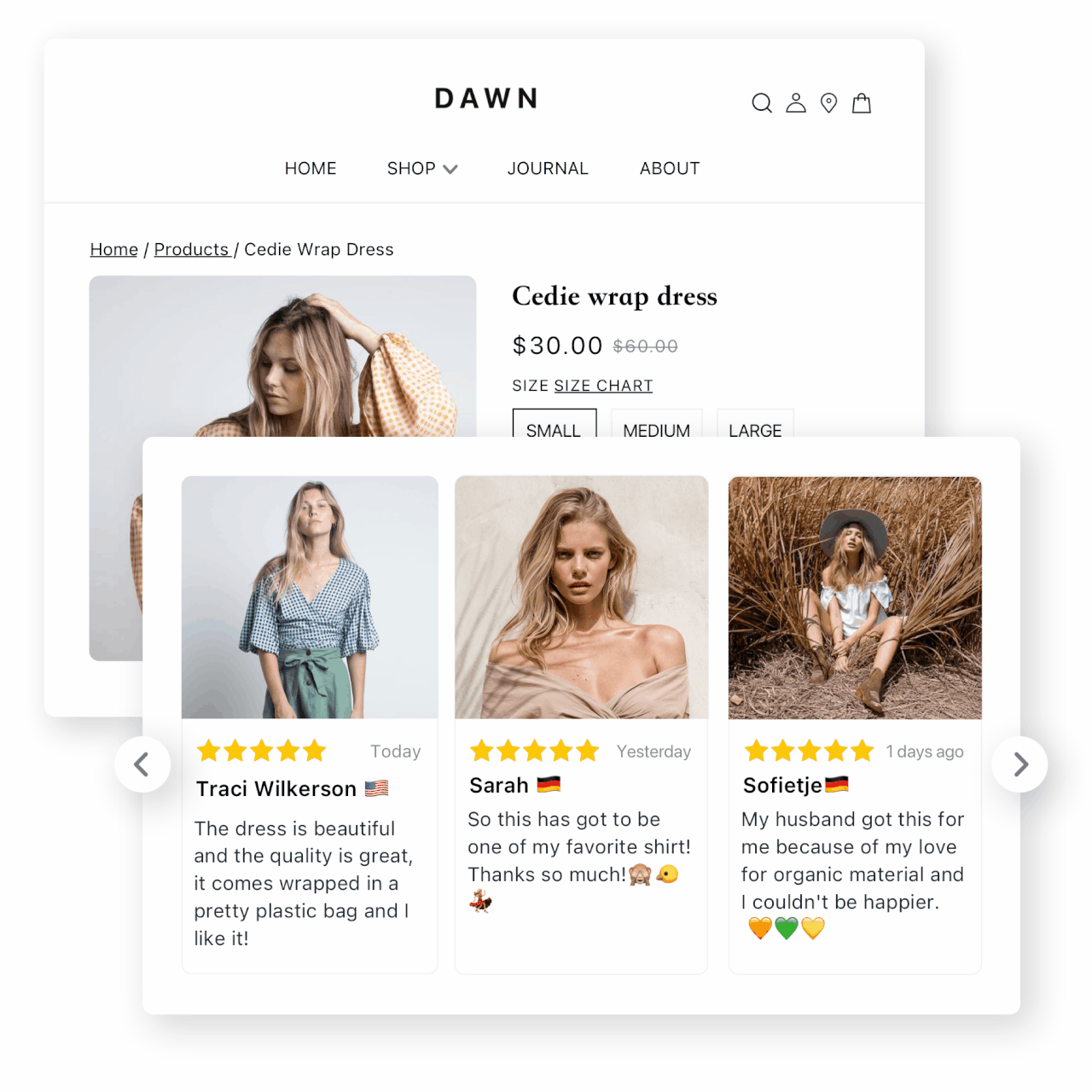 Review and rating widget