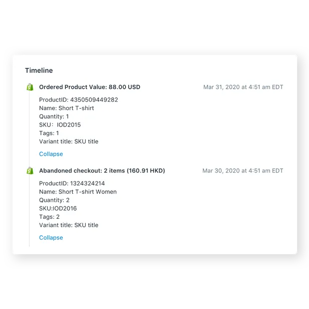 CRM, разработанная для магазина Shopify