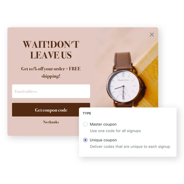 Create unique coupons automatically