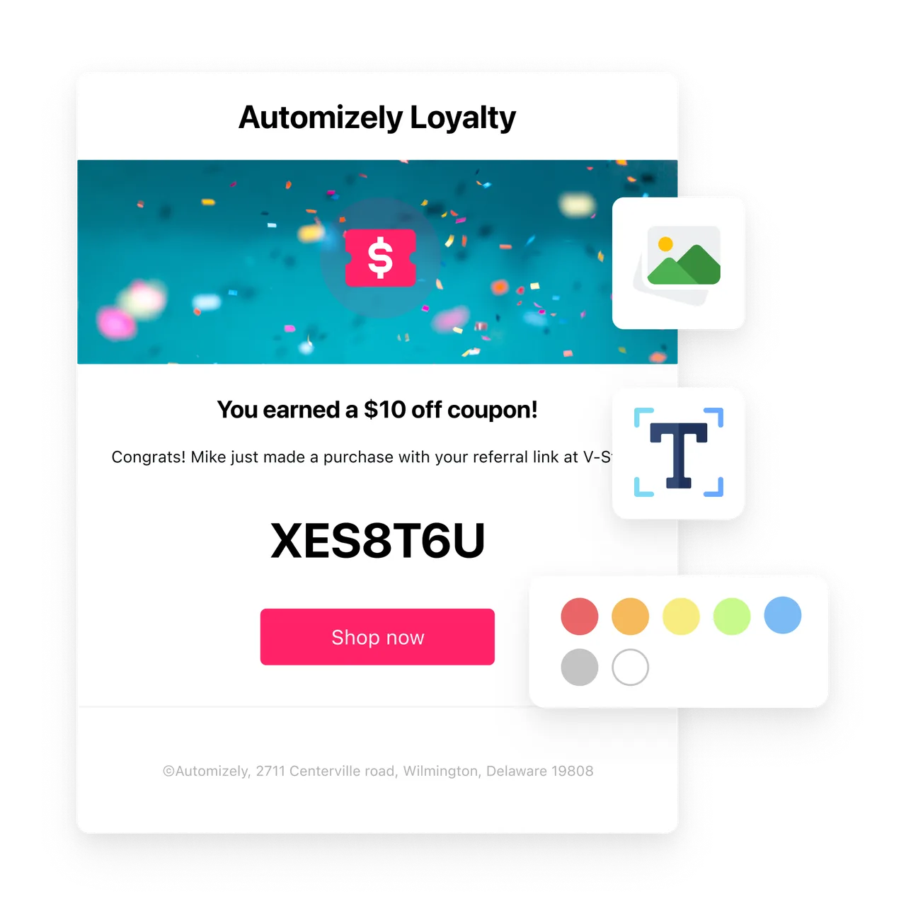 Swift reward email notifications