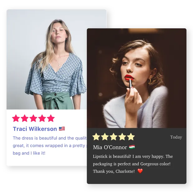 Customizable reviews widget