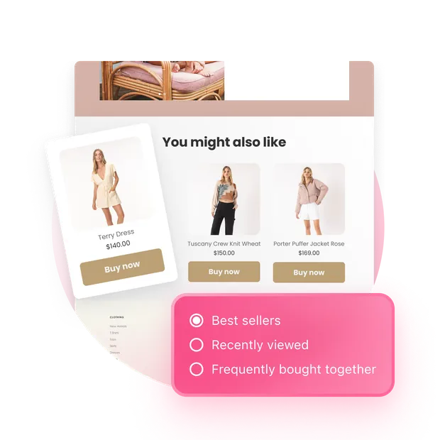Power Conversions mit Empfehlungs-Widget