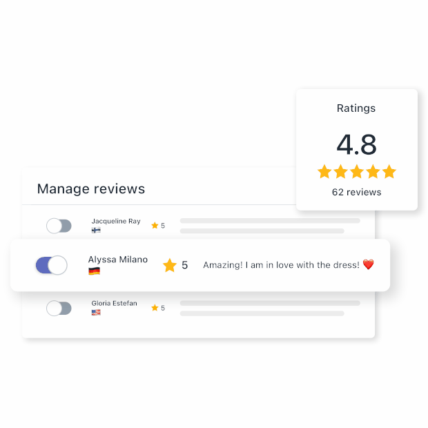 Manage reviews effortlessly
