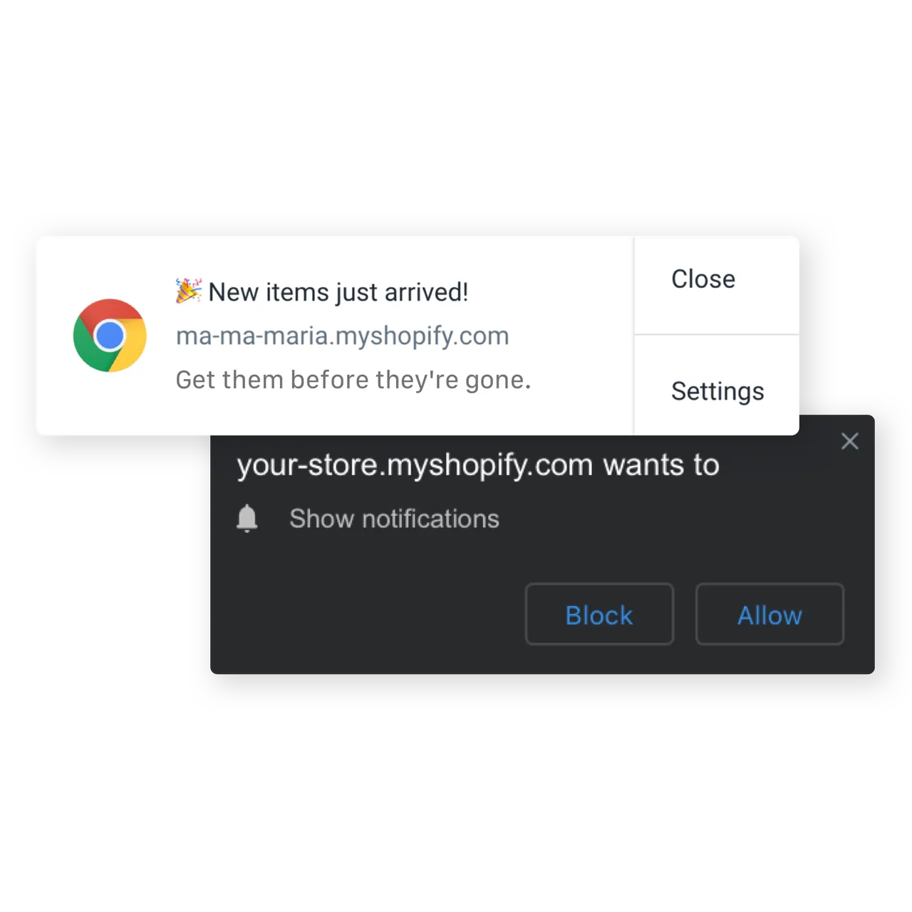 Web push notifications