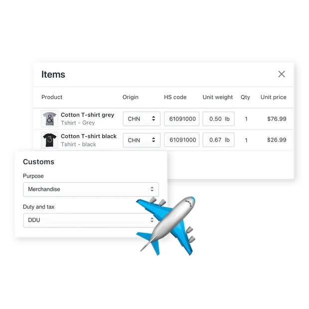 International shipping automation