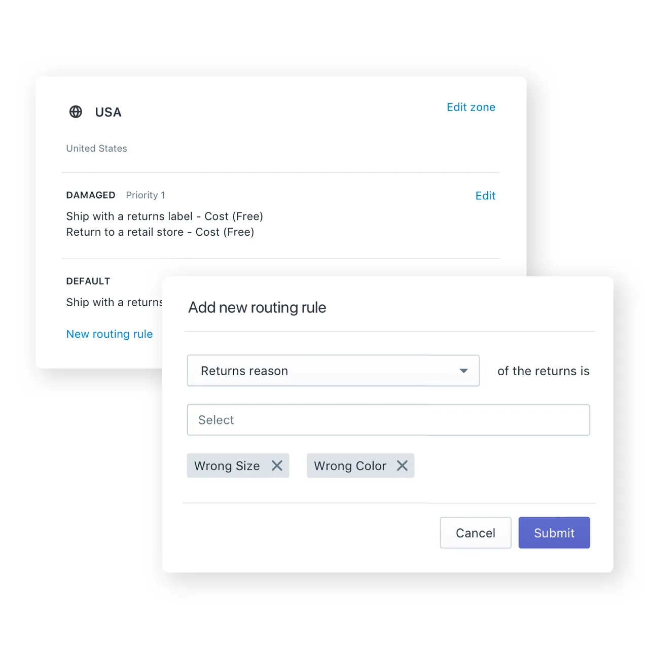 Routing rules