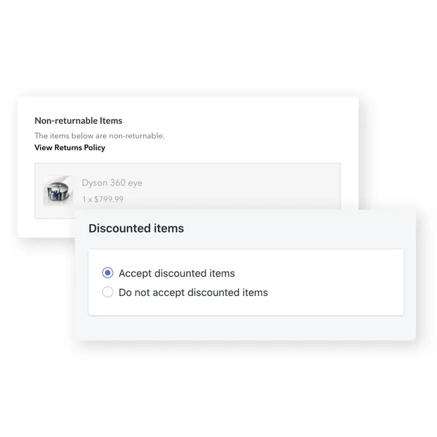 Configure non-returnable items easily
