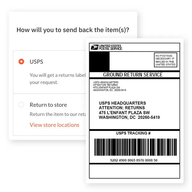 Return method settings